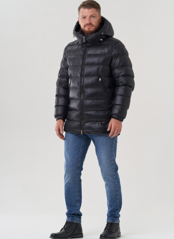 Мужской пуховик с капюшоном 