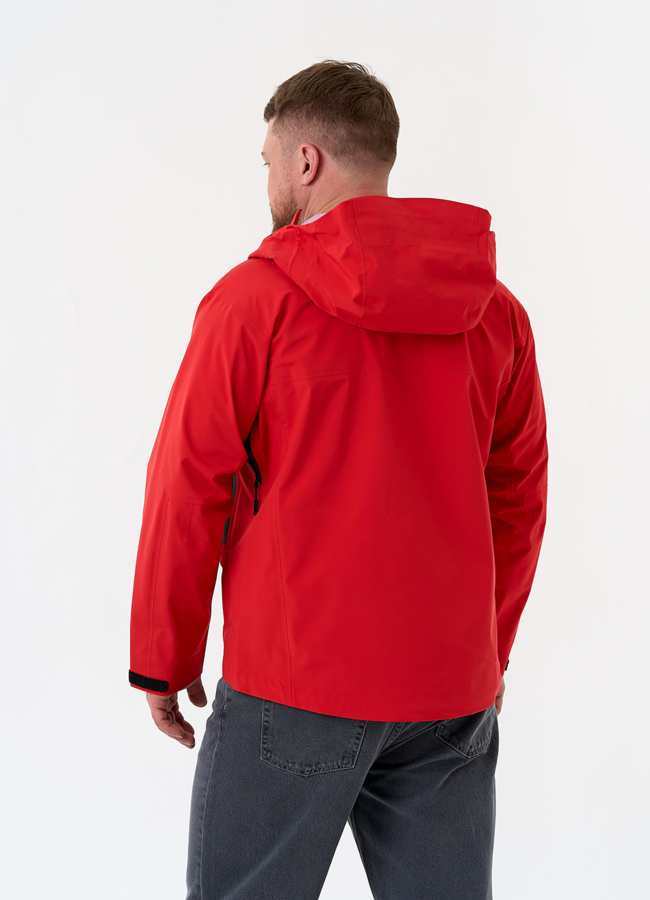 Мужская ветровка красного цвета модель № 32657 в рассрочку