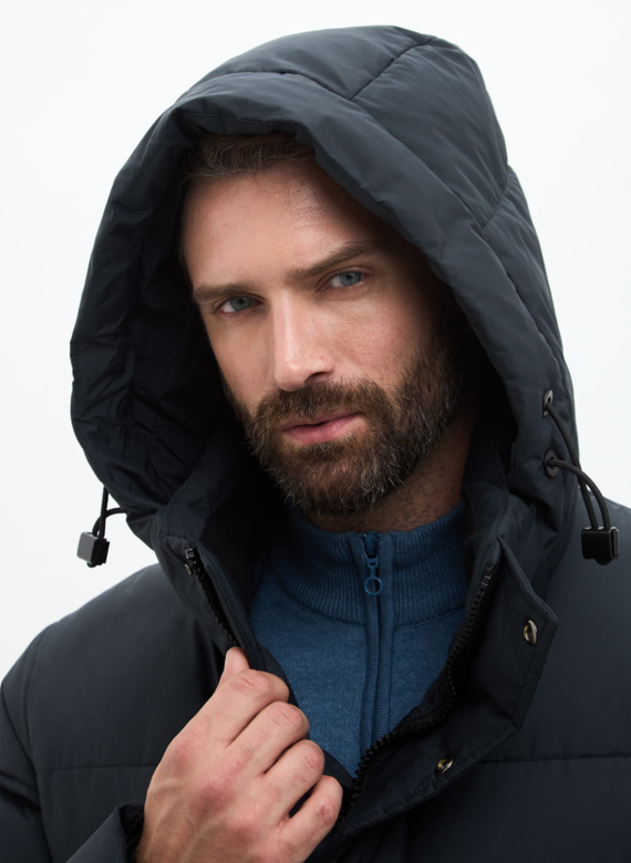 Мужской пуховик с капюшоном 