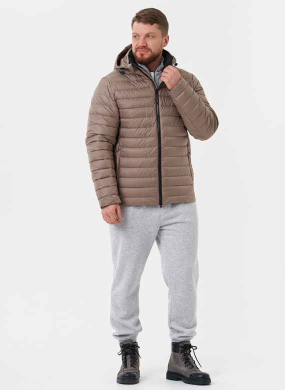 Стеганая куртка с капюшоном