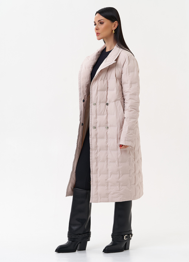 Женское утепленное пальто с английским воротником модель № 29898 универмаг малина