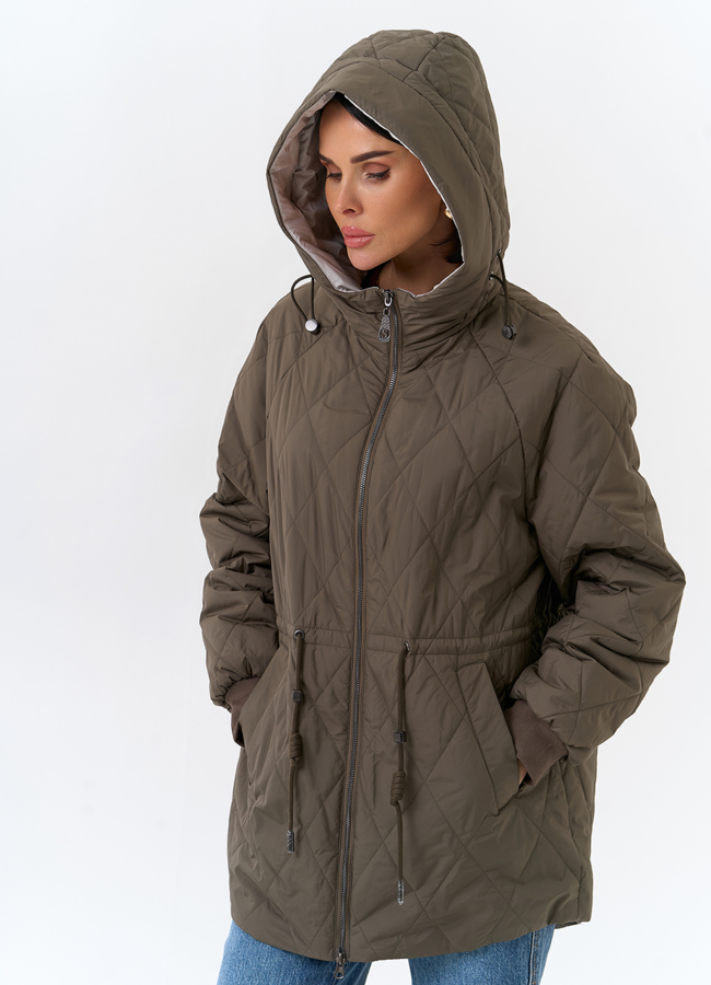 Женская куртка с капюшоном  модель № 32505 универмаг малина