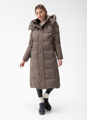 Женский пуховик с капюшоном 