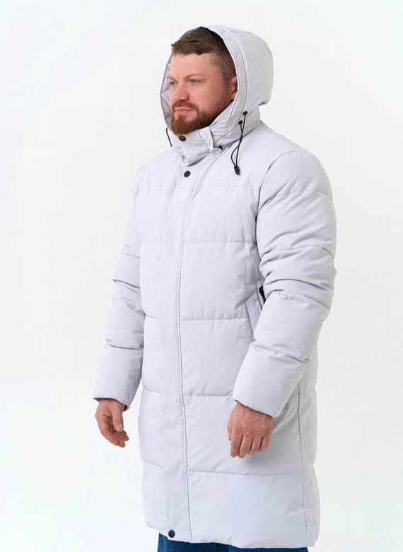 Мужской пуховик с капюшоном фото