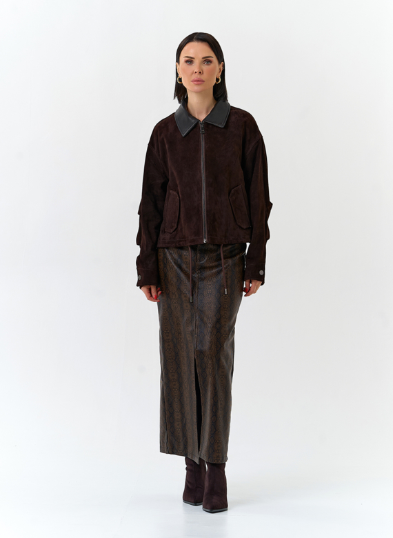 Женская куртка из натуральной замши