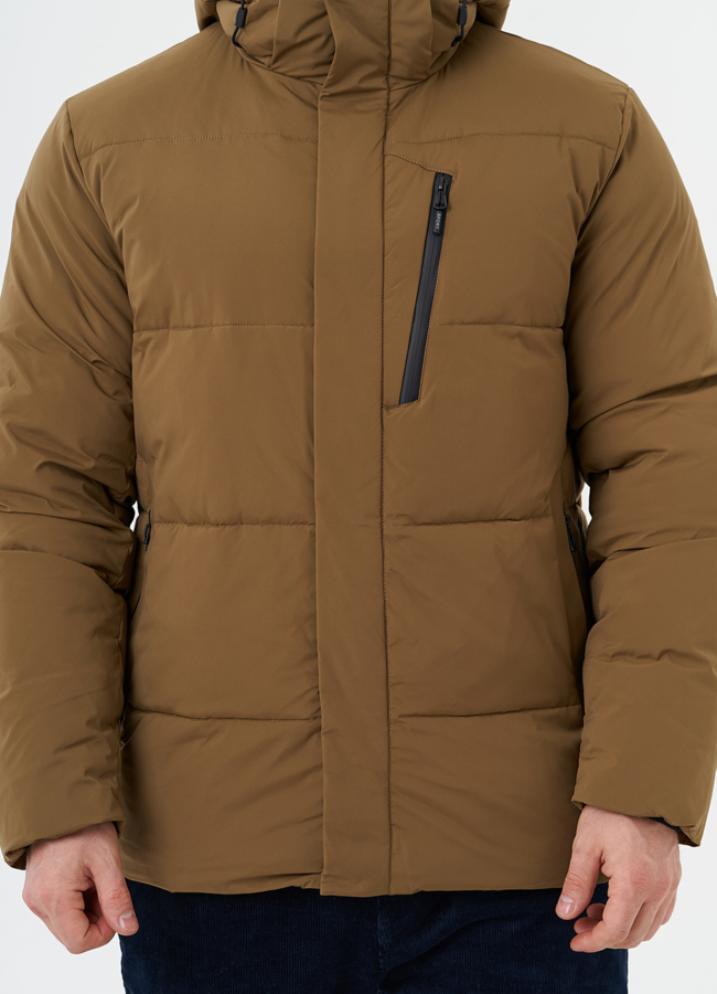 Мужской пуховик с капюшоном модель № 28397 универмаг малина