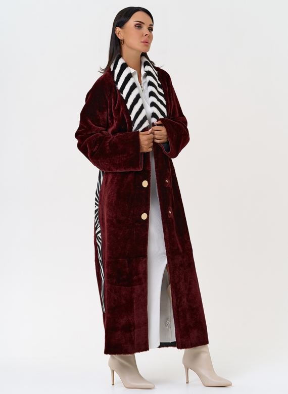 Двусторонняя женская дубленка из овчины SATINO