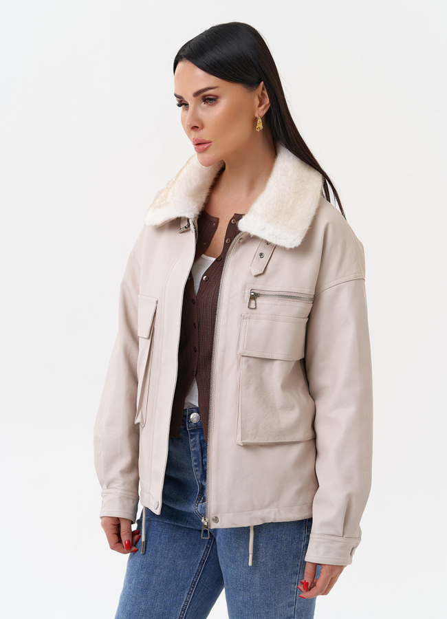 фото Куртка весенняя из искусственной кожи  модель № 2181