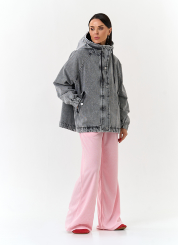 Женская джинсовая куртка с капюшоном