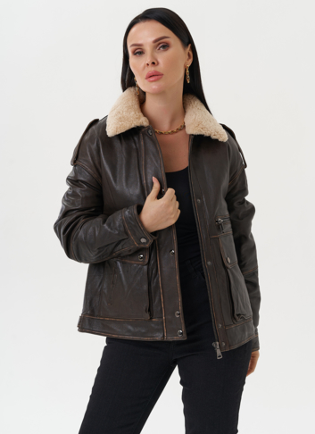 Кожаная куртка-пилот 