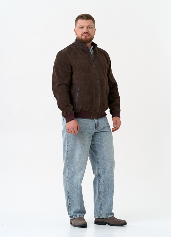 Мужская куртка бомбер из натуральной замши модель № 32550 в кредит