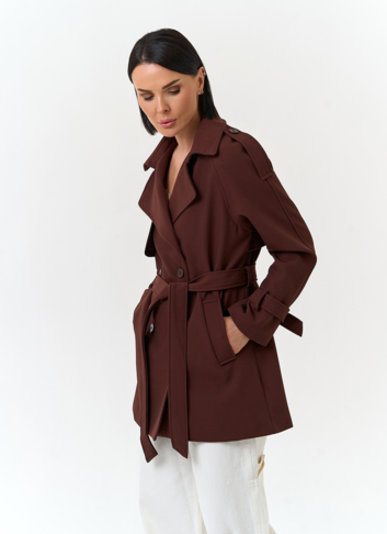 Женский укороченный плащ