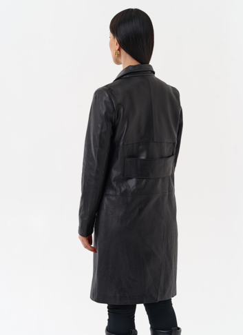 Плащ женский из натуральной кожи