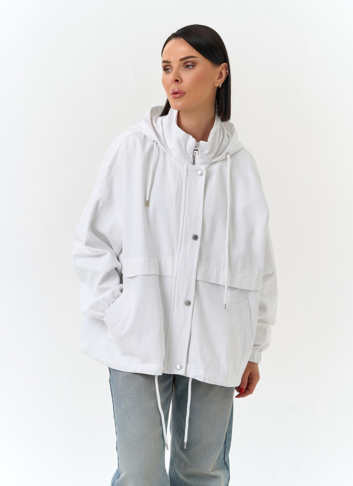 Женская джинсовая куртка с капюшоном