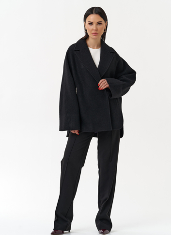 Укороченное пальто с английским воротником