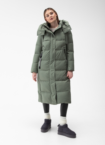 Женский пуховик с капюшоном 