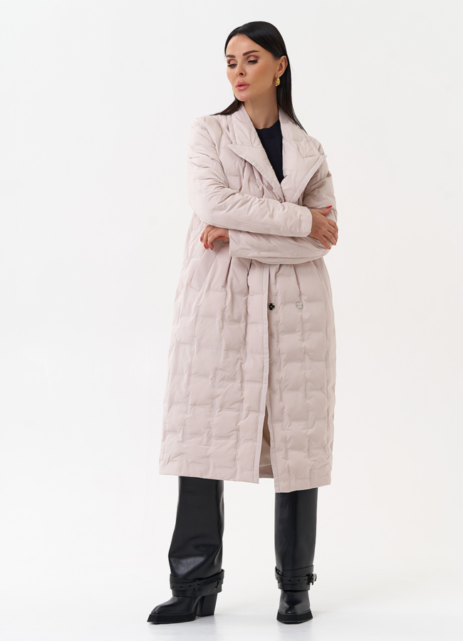 Женское утепленное пальто с английским воротником модель № 29898 универмаг малина