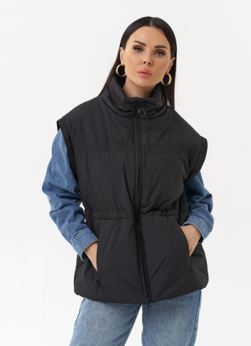 Женская утепленная куртка со съемными рукавами