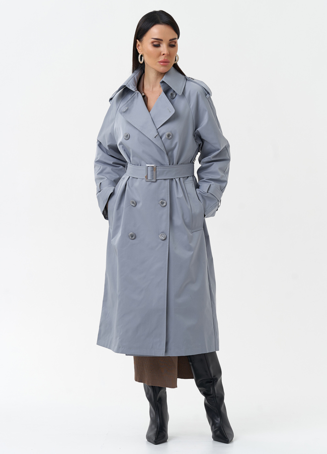 Женский плащ с английским воротником модель № 30267 в рассрочку