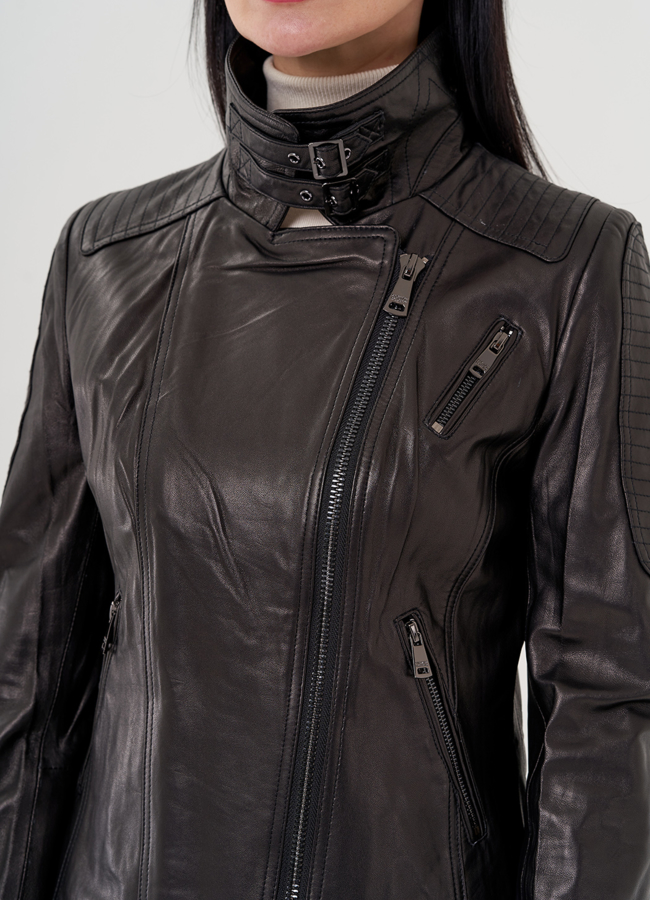 Женская кожаная куртка модель № 10634 в рассрочку