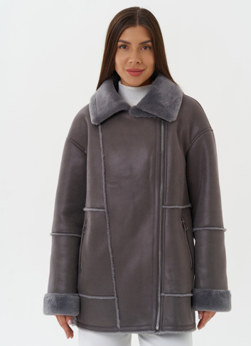 Женская дубленка из эко кожи