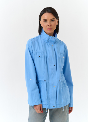 Женская ветровка с воротником стойкой