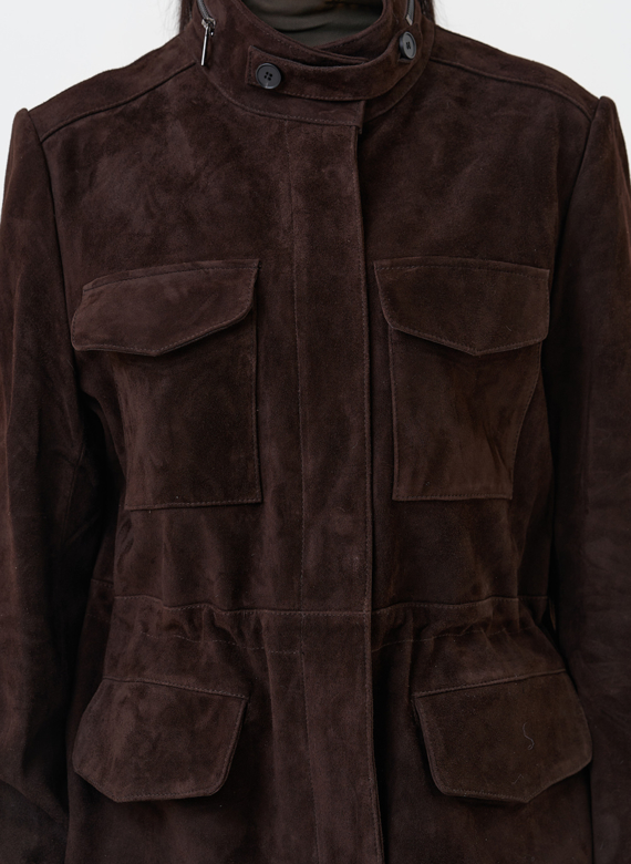 Замшевая куртка сафари