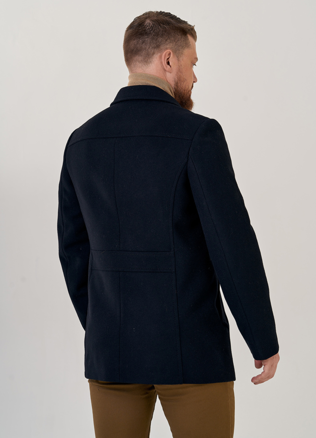 фото Мужское двубортное пальто  модель № 23217