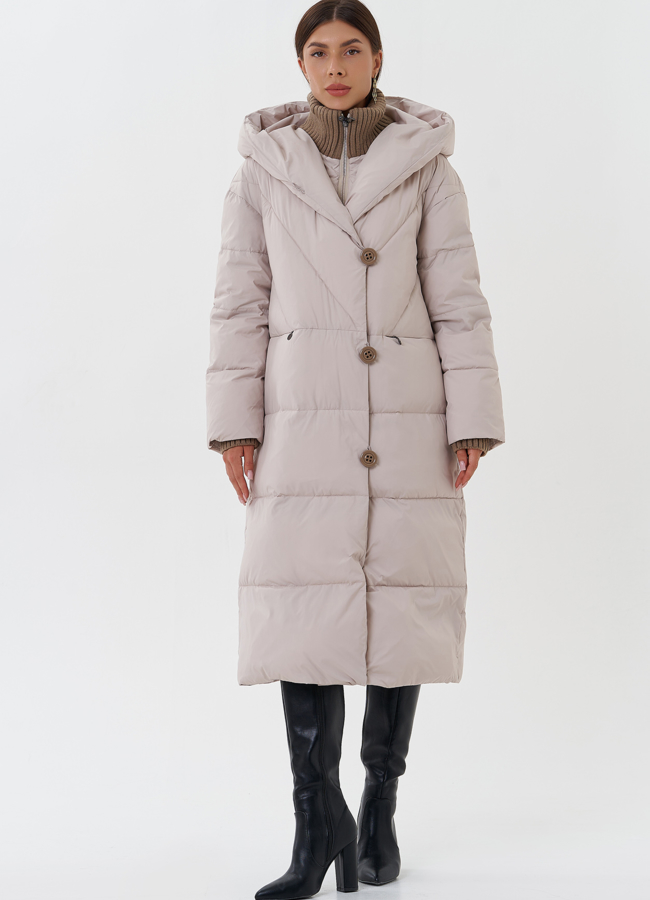 фото Женский пуховик с капюшоном модель № 28564