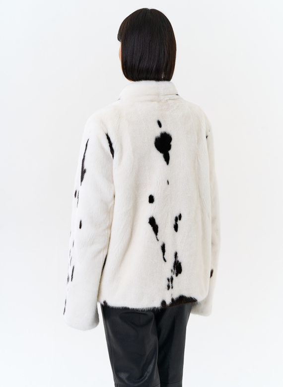 Жакет из меха норки в расцветке "ягуар"